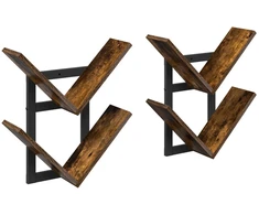 Sieninis Plūduriuojantis Lentynas 2 pcs Dūminio ąžuolo