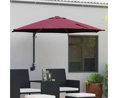 Sodo skėtis Bordo raudona 248 x 248 x 148 cm