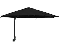 Sodo skėtis Juoda 248 x 248 x 148 cm Poliesteris ir plienas