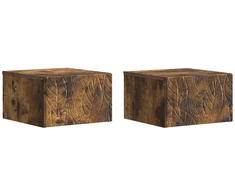 Sieninis šoninis staliukas 2 pcs Dūminio ąžuolo
