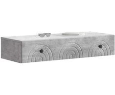 Sieninis šoninis staliukas Betono pilka 87,5 x 34,5 x 17 cm