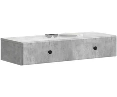 Sieninis šoninis staliukas Betono pilka 87,5 x 34,5 x 17 cm