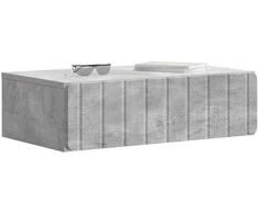 Sieninis šoninis staliukas Betono pilka 59 x 34,5 x 17 cm