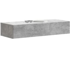 Sieninis šoninis staliukas Betono pilka 87,5 x 34,5 x 17 cm