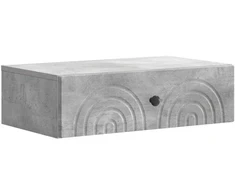 Sieninis šoninis staliukas Betono pilka 59 x 34,5 x 17 cm