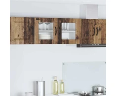 Sieninis stiklinis kabinetas PORTO Senas medis 80 x 31 x 40 cm