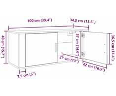 TV staliukas Sieninis televizoriaus kabinetas 100 x 34,5 x 40 cm