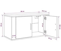 TV staliukas Sieninis televizoriaus kabinetas 80 x 34.5 x 40 cm