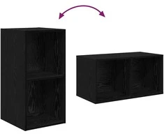 TV staliukas TV spintelių komplektas 37 x 37 x 72 cm Juodas ąžuolas