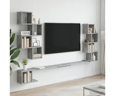 Sieninis televizoriaus stovas Betono pilka 180 x 15 x 94 cm