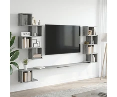 Sieninis televizoriaus stovas Pilka Sonoma 180 x 15 x 94 cm