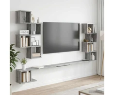 Sieninis televizoriaus stovas Pilka Sonoma 160 x 15 x 94 cm