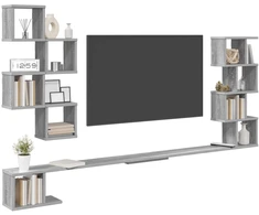 Sieninis televizoriaus stovas Pilka Sonoma 200 x 15 x 94 cm