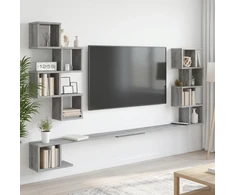 Sieninis televizoriaus stovas Pilka Sonoma 200 x 15 x 94 cm