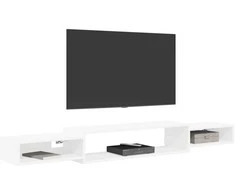 Sieninis televizoriaus stovas Sieninis Balta 180 x 28 x 21 cm