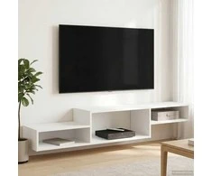 Sieninis televizoriaus stovas Sieninis Balta 150 x 28 x 26 cm