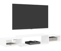 Sieninis televizoriaus stovas Sieninis Balta 140 x 28 x 21 cm