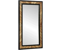 Sieninis veidrodis Stačiakampio Juoda ir Ruda 50 x 2 x 90 cm
