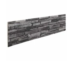 Sienų plokštės 10 pcs Antracitas 100 x 25 cm EPS putos