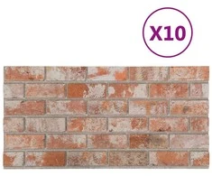 Sienų plokštės 10 pcs Oranžinė 100 x 50 cm EPS putos