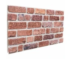 Sienų plokštės 10 pcs Raudona 100 x 50 cm EPS putos