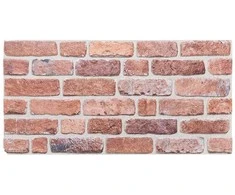 Sienų plokštės 10 pcs Raudona 100 x 50 cm EPS putos