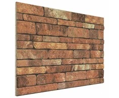 Sienų plokštės 10 pcs Ruda ir balta 100 x 50 cm EPS putos