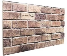 Sienų plokštės 10 pcs Ruda ir pilka 100 x 50 cm EPS putos