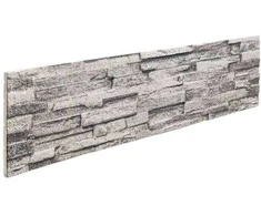 Sienų plokštės 10 pcs Šviesiai pilka 100 x 25 cm EPS putos