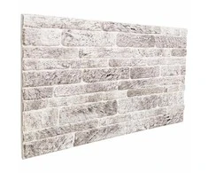 Sienų plokštės 10 pcs Šviesiai pilka ir balta. 100 x 50 cm