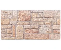 Sienų plokštės 10 pcs Šviesiai ruda ir balta 100 x 50 cm