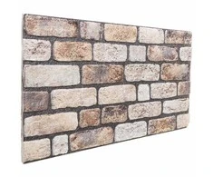 Sienų plokštės 10 pcs Šviesiai rudas 100 x 50 cm EPS putos