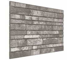 Sienų plokštės 10 pcs Tamsiai pilka 100 x 50 cm EPS putos