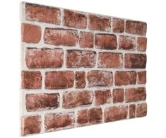 Sienų plokštės 10 pcs Tamsiai ruda ir balta. 100 x 50 cm