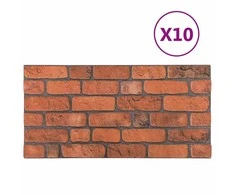 Sienų plokštės 10 pcs Terakotos 100 x 50 cm EPS putos