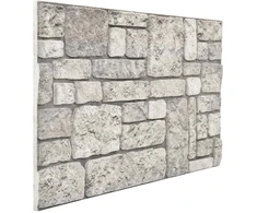 Sienų plokštės 10 vnt. 100 x 50 cm Pilka EPS putos