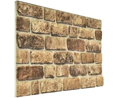 Sienų plokštės 10 vnt. 100 x 50 cm Tamsus Smėlis EPS putos
