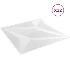 Sienų plokštės 12 pcs Baltas Star 50 x 50 cm XPS Putplastis