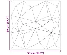 Sienų plokštės 12 vnt. 50 x 50 cm Diamond Beton XPS Putplastis