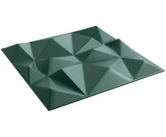 Sienų plokštės 12 pcs Diamond Žalias 50 x 50 cm XPS Putplastis
