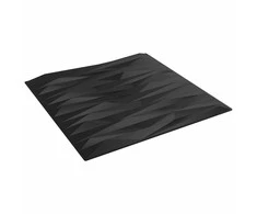 Sienų plokštės 12 pcs Juodas Akmuo 50 x 50 cm XPS Putplastis