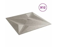 Sienų plokštės 12 pcs Star Beton 50 x 50 cm XPS Putplastis