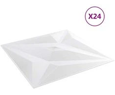 Sienų plokštės 24 pcs Baltas Star 50 x 50 cm XPS Putplastis