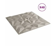 Sienų plokštės 48 pcs Amethyst Beton 50 x 50 cm XPS Putplastis