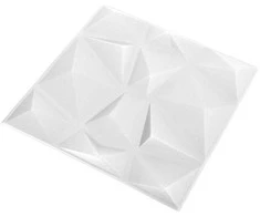 Sienų plokštės 48 pcs Diamond Baltas 50 x 50 cm XPS Putplastis