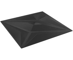 Sienų plokštės 48 pcs Juodas Star 50 x 50 cm XPS Putplastis