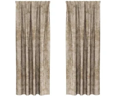 Aksominio tipo užuolaidos 2 pcs šampano 245 x 140 cm Aksomas