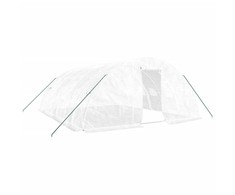 Šiltnamis su plieno rėmu, baltos spalvos, 6x5x2,3m, 30m²
