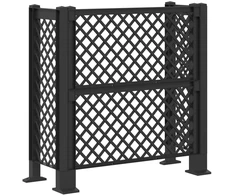 Šiukšliadėžės grotelės Antracito 123 x 47 x 114 cm PP