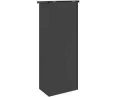 Siuntų dėžutė su saugykla Juoda 44,5 x 29 x 110,5 cm Plienas